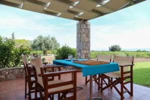 outdoor furniture at Enalia Gi hotel